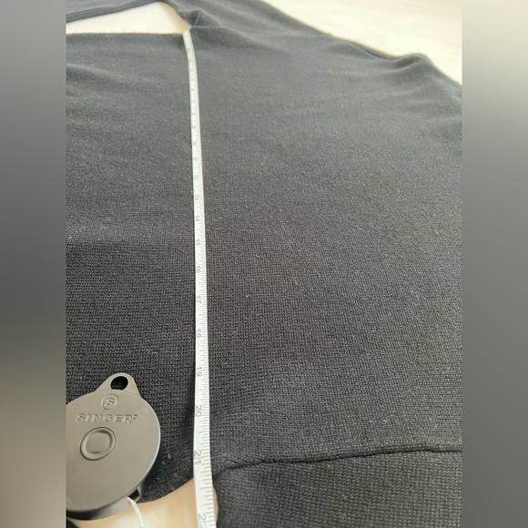 Women Aritzia Wilfred Cyprie Black Merino Wool Pullover Mock Neck Sweater L - Picture 7 of 9